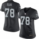 Women Nike Oakland Raiders &78 Justin Ellis Elite Black Team Color NFL Jersey