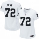 Women Nike Oakland Raiders &72 Donald Penn Elite White NFL Jersey