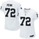 Women Nike Oakland Raiders &72 Donald Penn Elite White NFL Jersey