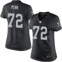 Women Nike Oakland Raiders &72 Donald Penn Elite Black Team Color NFL Jersey