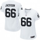 Women Nike Oakland Raiders &66 Gabe Jackson Elite White NFL Jersey