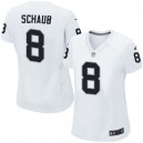 Women Nike Oakland Raiders &8 Matt Schaub Elite White NFL Jersey