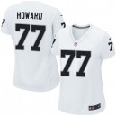 Women Nike Oakland Raiders &77 Austin Howard Elite White NFL Jersey