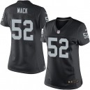 Women Nike Oakland Raiders &52 Khalil Mack Elite Black Team Color NFL Jersey