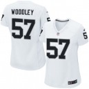 Women Nike Oakland Raiders &57 LaMarr Woodley Elite White NFL Jersey