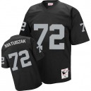 Mitchell and Ness Oakland Raiders &72 John Matuszak Black Team Color Authentic NFL Throwback Jersey
