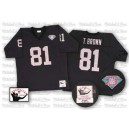 Mitchell and Ness Oakland Raiders &81 Tim Brown Black Team Color Authentic NFL Throwback Jersey