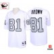 Mitchell And Ness Oakland Raiders &81 Tim Brown White with Silver No. Authentic NFL Jersey