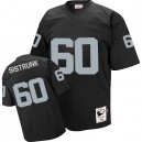 Mitchell and Ness Oakland Raiders &60 Otis Sistrunk Black Team Color Authentic NFL Throwback Jersey