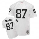Mitchell and Ness Oakland Raiders &87 Dave Casper White Authentic NFL Throwback Jersey