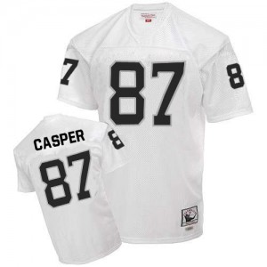 Mitchell et Ness Las Vegas Raiders # 87 Dave Casper blanc authentique Throwback NFL Maillot Magasin