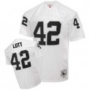 Mitchell and Ness Oakland Raiders &42 Ronnie Lott White Authentic Throwback NFL Jersey