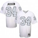 Mitchell And Ness Oakland Raiders &34 Bo Jackson White with Silver No. Authentic NFL Jersey