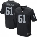 Men Nike Oakland Raiders &61 Stefen Wisniewski Elite Black Team Color NFL Jersey