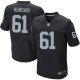 Men Nike Oakland Raiders &61 Stefen Wisniewski Elite Black Team Color NFL Jersey