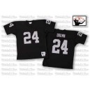 Mitchell and Ness Oakland Raiders &24 Willie Brown Black Team Color Authentic Throwback NFL Jersey