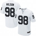 Men Nike Oakland Raiders &98 C.J. Wilson Elite White NFL Jersey