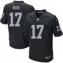 Men Nike Oakland Raiders &17 Denarius Moore Elite Black Team Color NFL Jersey