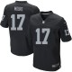 Men Nike Oakland Raiders &17 Denarius Moore Elite Black Team Color NFL Jersey