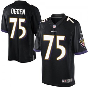 Jeunesse Nike Baltimore Ravens # 75 Jonathan Ogden élite remplaçant NFL Maillot Magasin noir