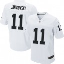 Men Nike Oakland Raiders &11 Sebastian Janikowski Elite White NFL Jersey