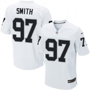 Hommes Nike Oakland Raiders # 97 Antonio Smith Élite blanc NFL Maillot Magasin Hommes Nike Oakland Raiders # 97 Antonio Smith Élite blanc NFL Maillot Magasin