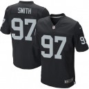Men Nike Oakland Raiders &97 Antonio Smith Elite Black Team Color NFL Jersey