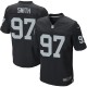 Men Nike Oakland Raiders &97 Antonio Smith Elite Black Team Color NFL Jersey