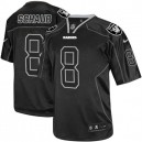 Men Nike Oakland Raiders &8 Matt Schaub Elite Lights Out Black NFL Jersey