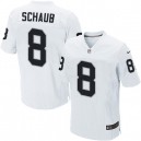 Men Nike Oakland Raiders &8 Matt Schaub Elite White NFL Jersey