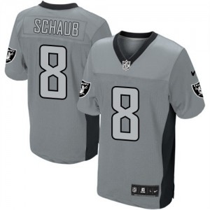 Hommes Nike Las Vegas Raiders # 8 Matt Schaub Élite gris ombre NFL Maillot Magasin
