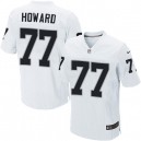 Men Nike Oakland Raiders &77 Austin Howard Elite White NFL Jersey
