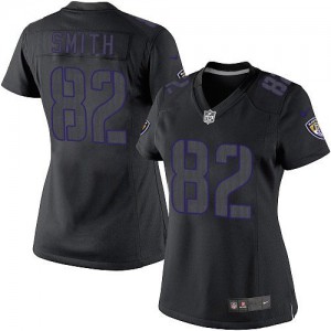 Femmes Nike Baltimore Ravens # 82 Torrey Smith élite noir incidence NFL Maillot Magasin