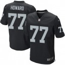 Men Nike Oakland Raiders &77 Austin Howard Elite Black Team Color NFL Jersey