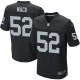 Hommes Nike Las Vegas Raiders # 52 Khalil Mack élite noir équipe NFL Maillot Magasin de couleur