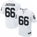 Men Nike Oakland Raiders &66 Gabe Jackson Elite White NFL Jersey