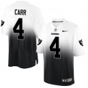 Men Nike Oakland Raiders &4 Derek Carr Elite White/Black Fadeaway NFL Jersey