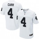 Men Nike Oakland Raiders &4 Derek Carr Elite White NFL Jersey