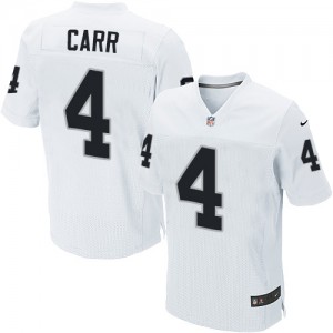 Hommes Nike Las Vegas Raiders # 4 Derek Carr Élite blanc NFL Maillot Magasin