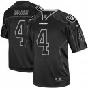 Men Nike Oakland Raiders &4 Derek Carr Elite Lights Out Black NFL Jersey