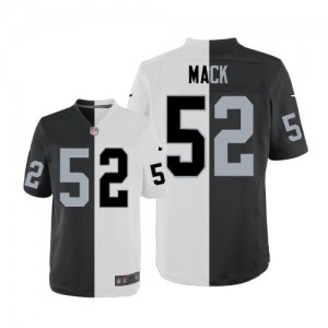 Hommes Nike Las Vegas Raiders # 52 Khalil Mack élite Team/route deux tonnes NFL Maillot Magasin