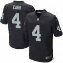 Men Nike Oakland Raiders &4 Derek Carr Elite Black Team Color NFL Jersey