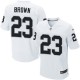 Men Nike Oakland Raiders &23 Tarell Brown Elite White NFL Jersey