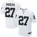 Men Nike Oakland Raiders &27 Carlos Rogers Elite White NFL Jersey