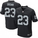 Men Nike Oakland Raiders &23 Tarell Brown Elite Black Team Color NFL Jersey