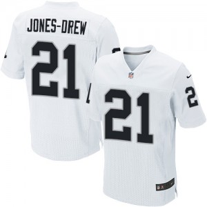 Hommes Nike Las Vegas Raiders # 21 Maurice Jones-Drew Élite blanc NFL Maillot Magasin