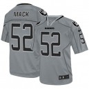 Men Nike Oakland Raiders &52 Khalil Mack Elite Lights Out Grey NFL Jersey
