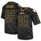 Men Nike Pittsburgh Steelers &86 Hines Ward Elite Lights Out Black NFL Jersey