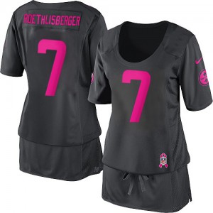 Femmes Nike Pittsburgh Steelers # 7 Ben Roethlisberger Élite gris foncé Breast Cancer Awareness NFL Maillot Magasin Femmes Nike Pittsburgh Steelers # 7 Ben Roethlisberger Élite gris foncé Breast Cancer Awareness NFL Maillot Magasin