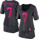 Women Nike Pittsburgh Steelers &7 Ben Roethlisberger Elite Dark Grey Breast Cancer Awareness NFL Jersey